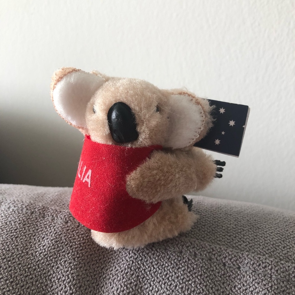 KOALA - Squeeze Koala Souvenir from Australia in Red w/ I Heart Australia - New
